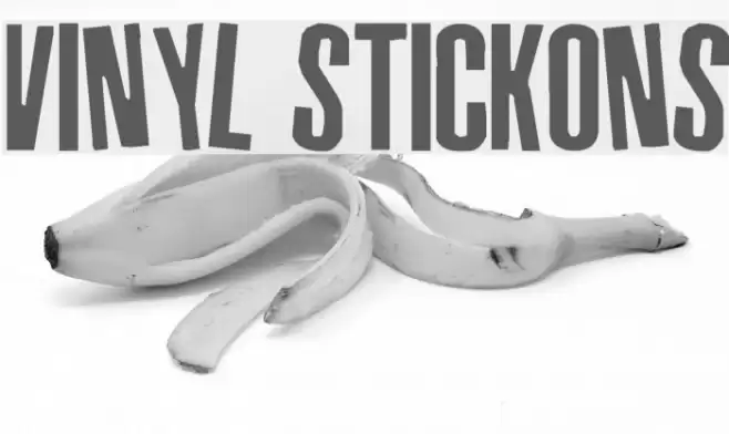 Vinyl Stickons Font examples