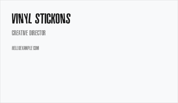 Vinyl Stickons Business Card