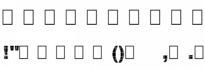 Vinyl Tile Font OTHER CHARS