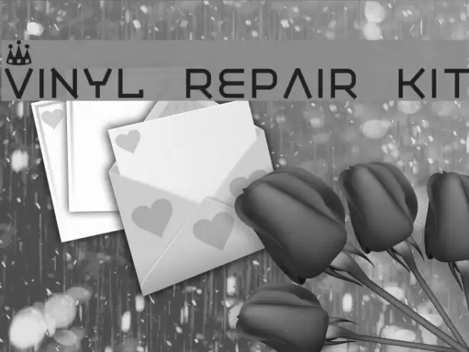 Vinyl repair kit Font examples