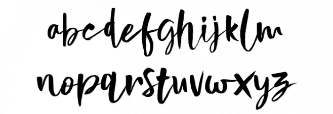 Violaceous خط أحرف صغيرة