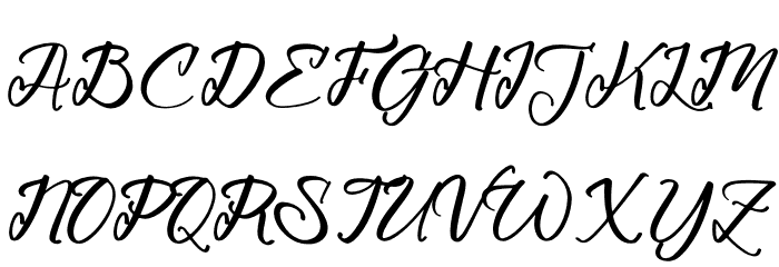 Violendy Qishega Font UPPERCASE