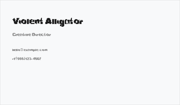 Violent Alligator Business Card