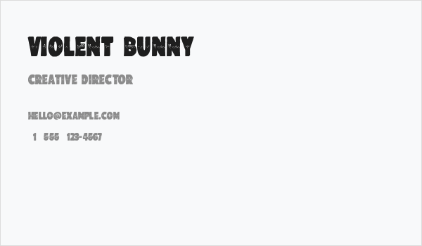 Violent Bunny Business Card