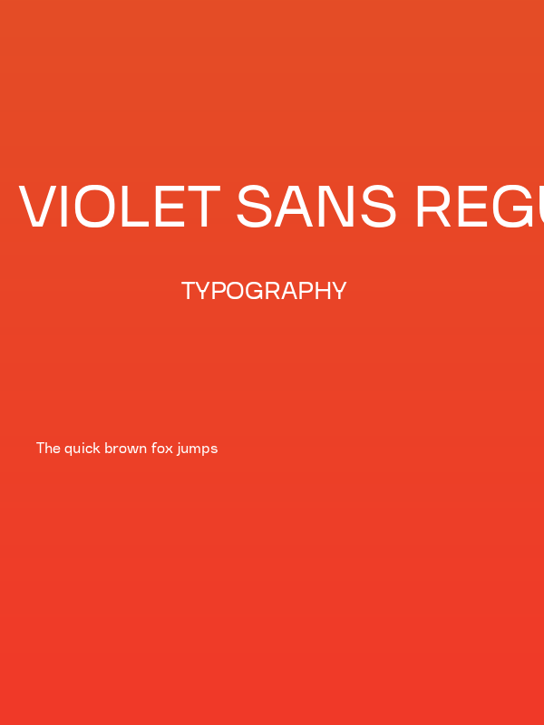 Violet Sans Regular Poster