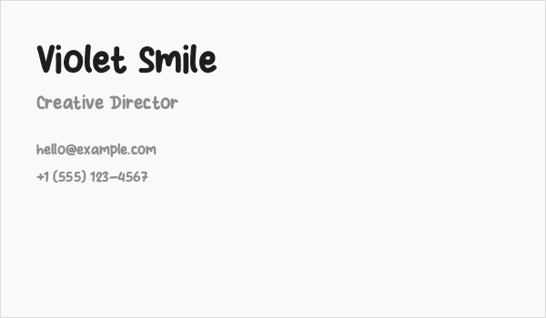 Violet Smile Business Card