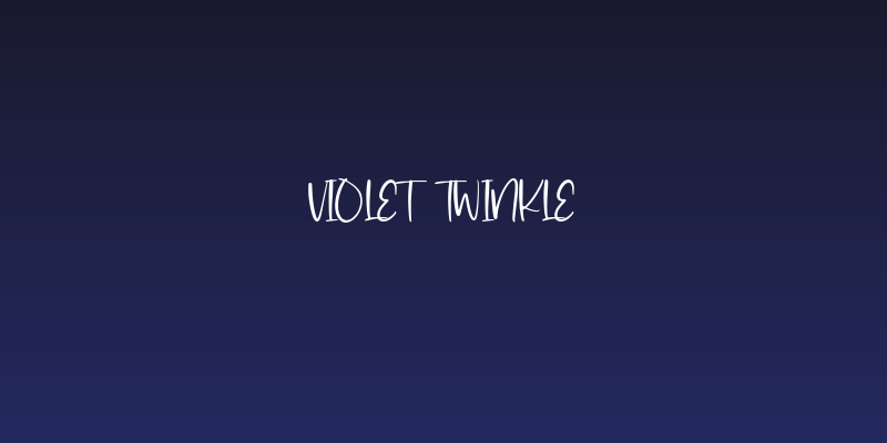Violet Twinkle Social Header