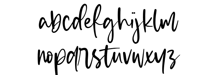 Violet Twinkle Font LOWERCASE