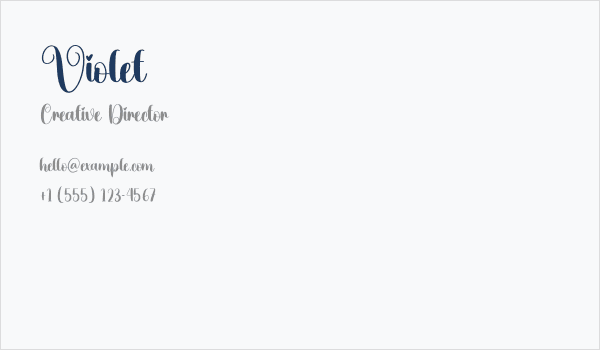Violet Business Card