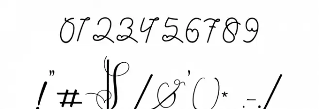 ViolettaScript Font OTHER CHARS