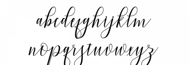 ViolettaScript फ़ॉन्ट लोअरकेस