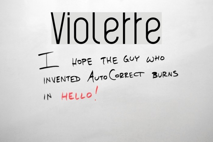 Violette Font examples
