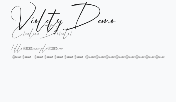 Violety Demo Business Card