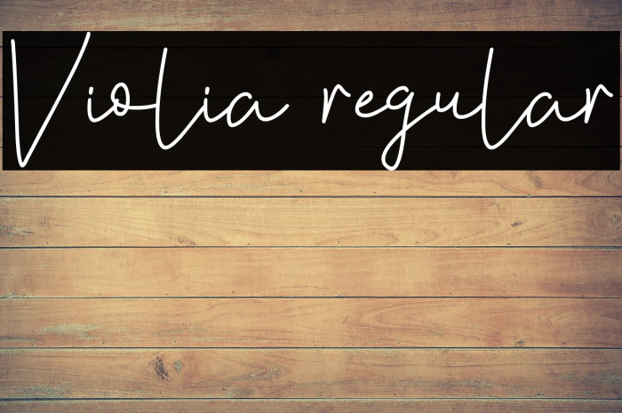 Violia regular Font examples