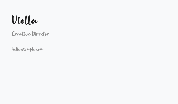 Violla Business Card