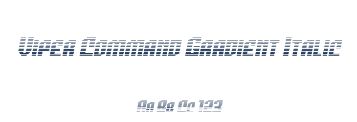 Viper Command Gradient Italic Font Preview
