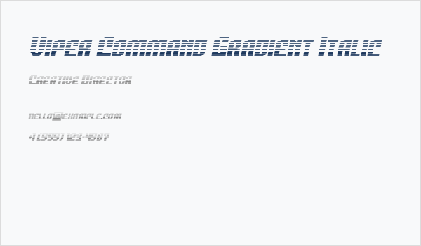 Viper Command Gradient Italic Business Card