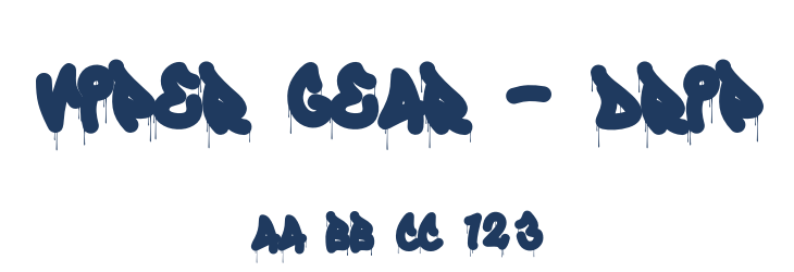Viper Gear - Drip Font Preview