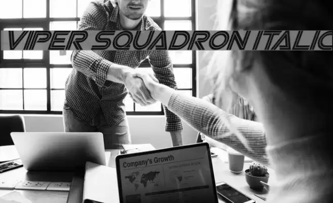 Viper Squadron Italic Font examples