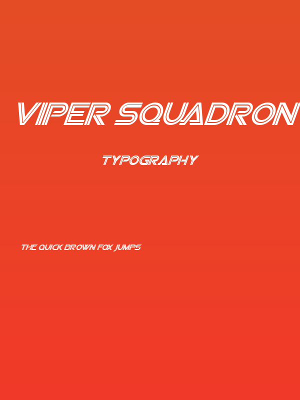 Viper Squadron Italic Poster