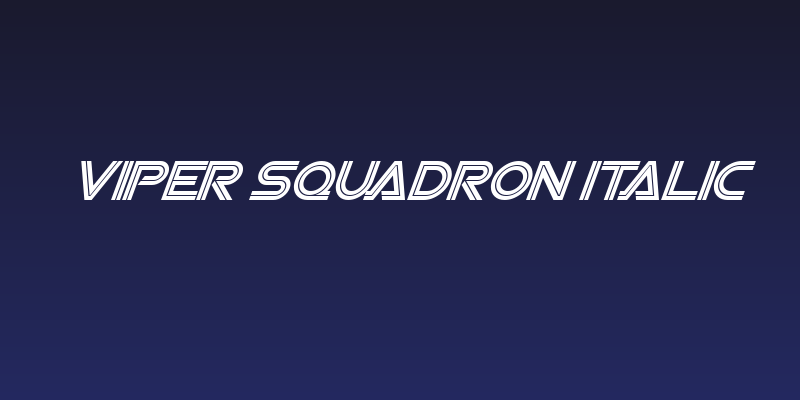 Viper Squadron Italic Social Header