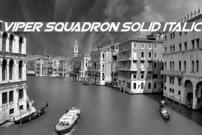 Viper Squadron Solid Italic Font examples