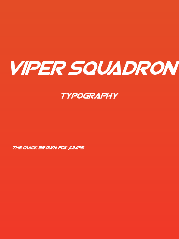 Viper Squadron Solid Italic Poster