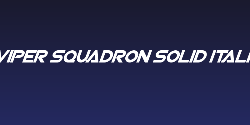 Viper Squadron Solid Italic Social Header