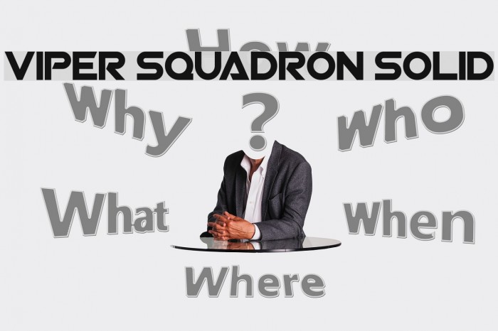 Viper Squadron Solid Font examples