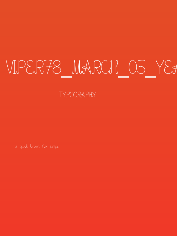Viper78_march_05_year_2014 Poster