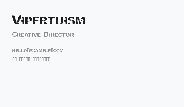 Vipertuism Business Card