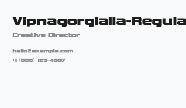 Vipnagorgialla-Regular Business Card