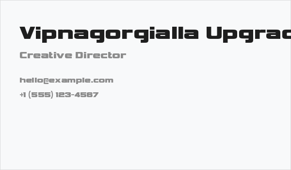 Vipnagorgialla Upgraded Regular Business Card
