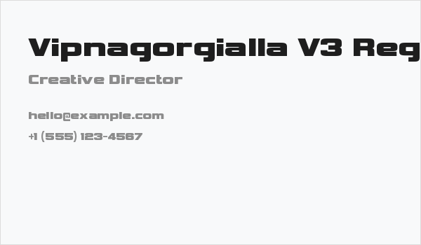 Vipnagorgialla V3 Regular Business Card
