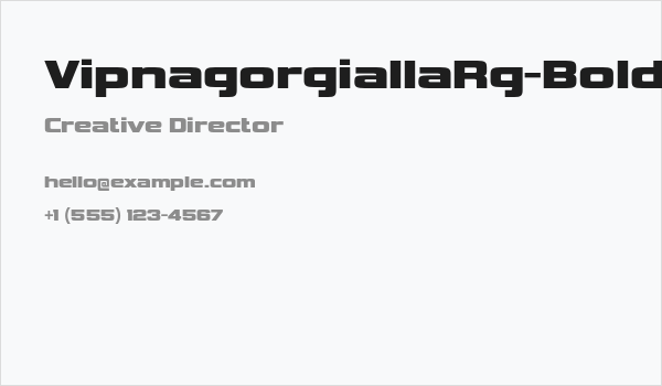 VipnagorgiallaRg-Bold Business Card