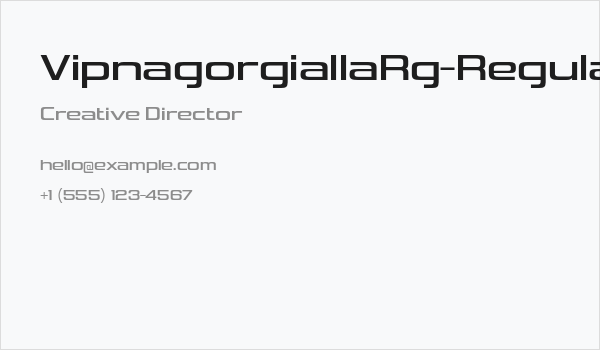 VipnagorgiallaRg-Regular Business Card