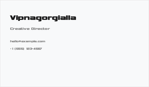 Vipnagorgialla Business Card