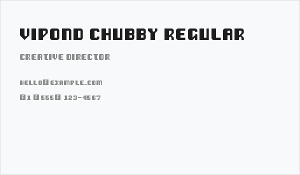 Vipond Chubby Regular Business Card