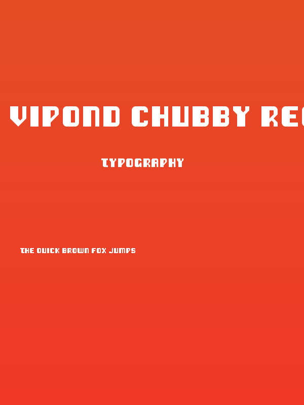 Vipond Chubby Regular Poster