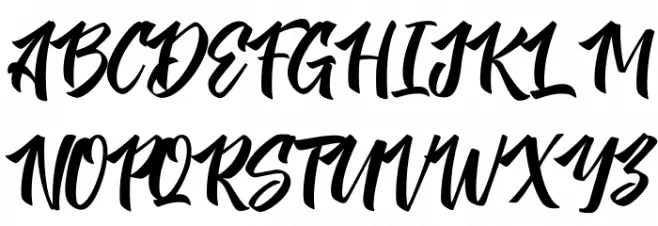Virale Schriftart Groß