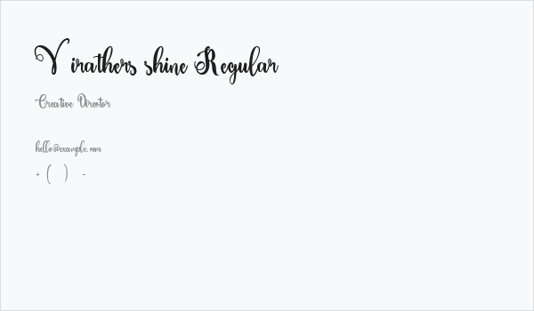 Virathers shine Regular Business Card