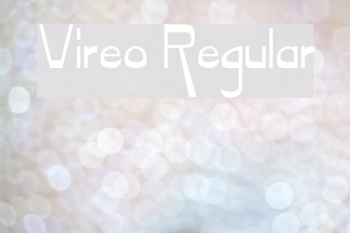 Vireo Regular Font examples