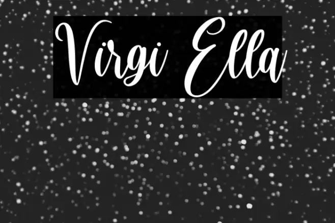 Virgi Ella Font examples