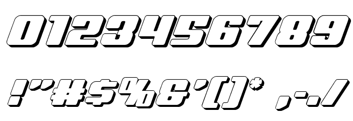 Virgin Hybrid 3D Font Alte caractere