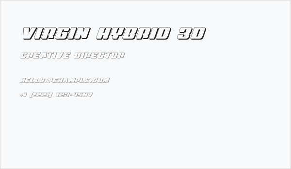 Virgin Hybrid 3D Business Card