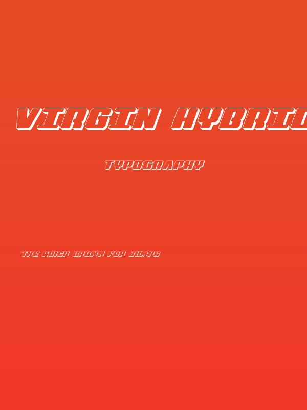 Virgin Hybrid 3D Poster