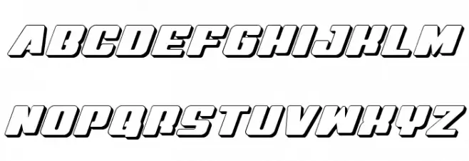 Virgin Hybrid 3D フォント 小文字