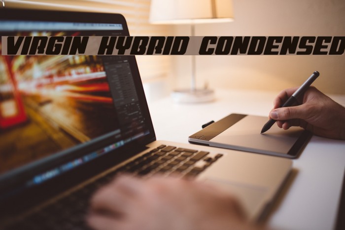 Virgin Hybrid Condensed Font examples