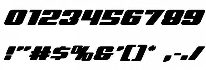 Virgin Hybrid Expanded Font OTHER CHARS