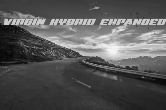 Virgin Hybrid Expanded Font examples